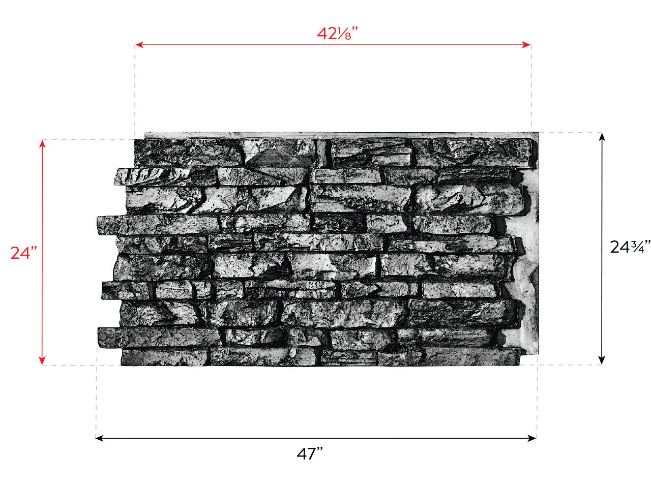 Montana Dry Stack Faux Stone Wall Panel