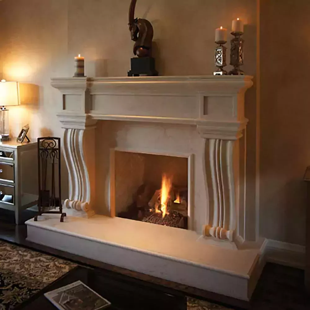 Cardiff Majestic Series Stone Fireplace Mantel